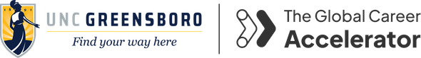 UNCG and The Global Career Accelerator logos