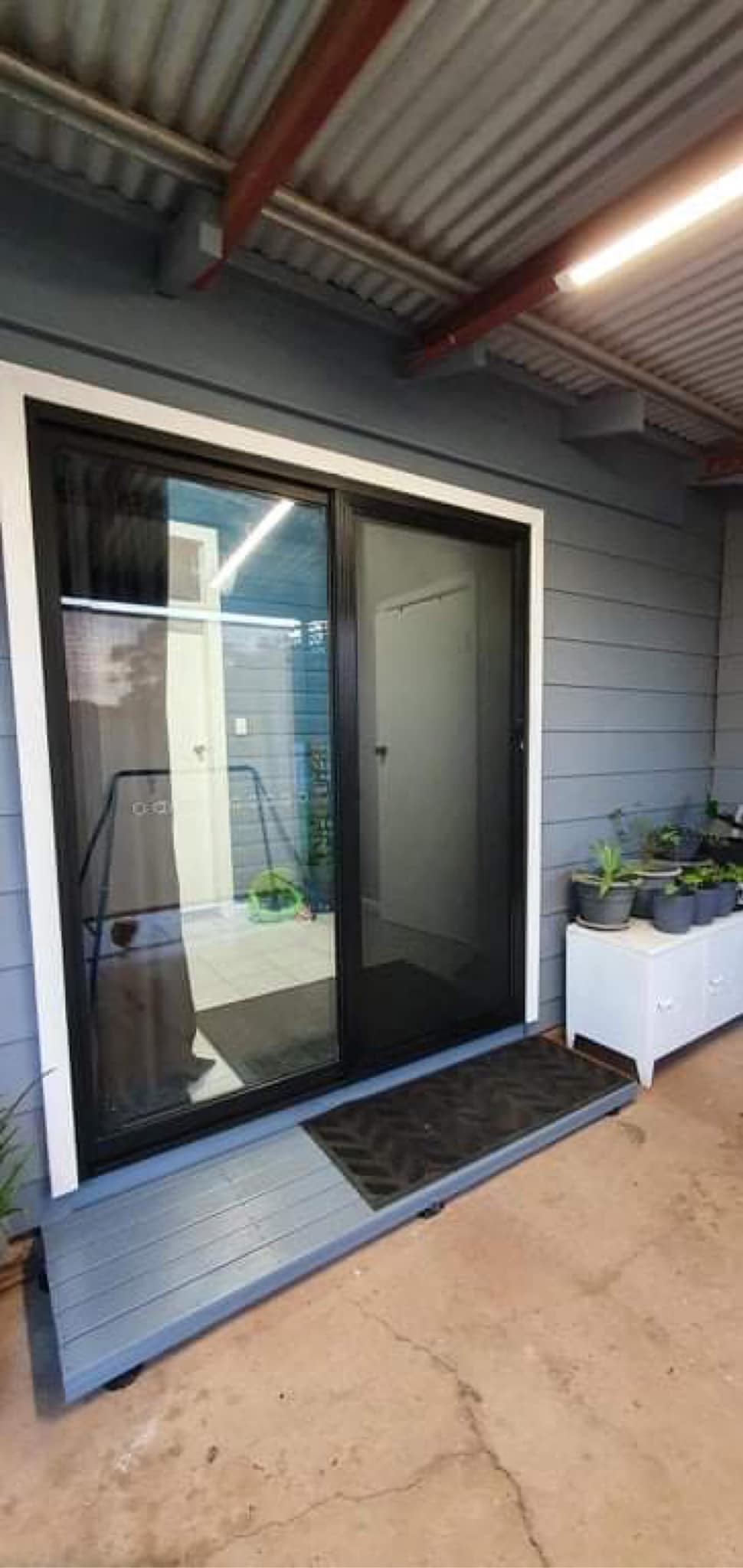 Black Frame Aluminium Security Door — Aluminium Doors and Windows in Dubbo, NSW