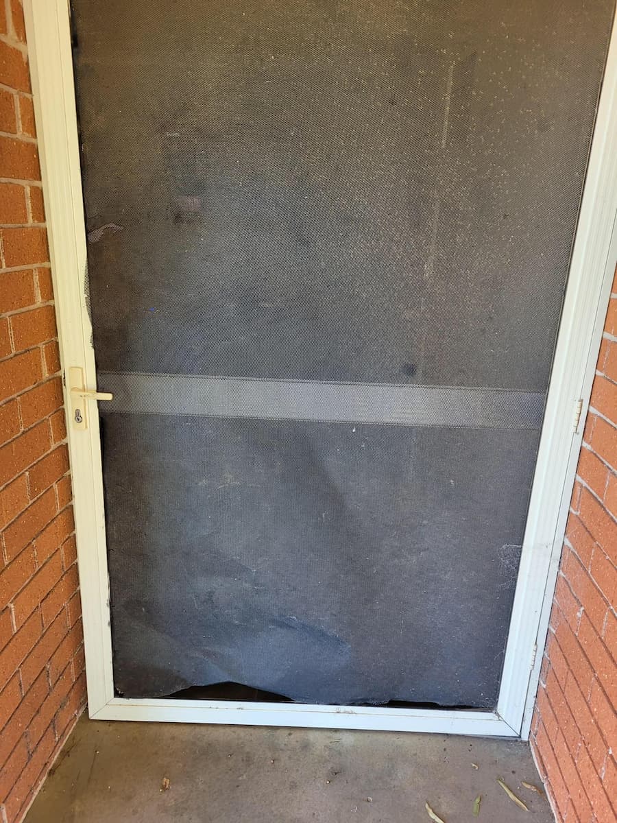 Old Broken Security Screen — Security Doors in Dubbo, NSW