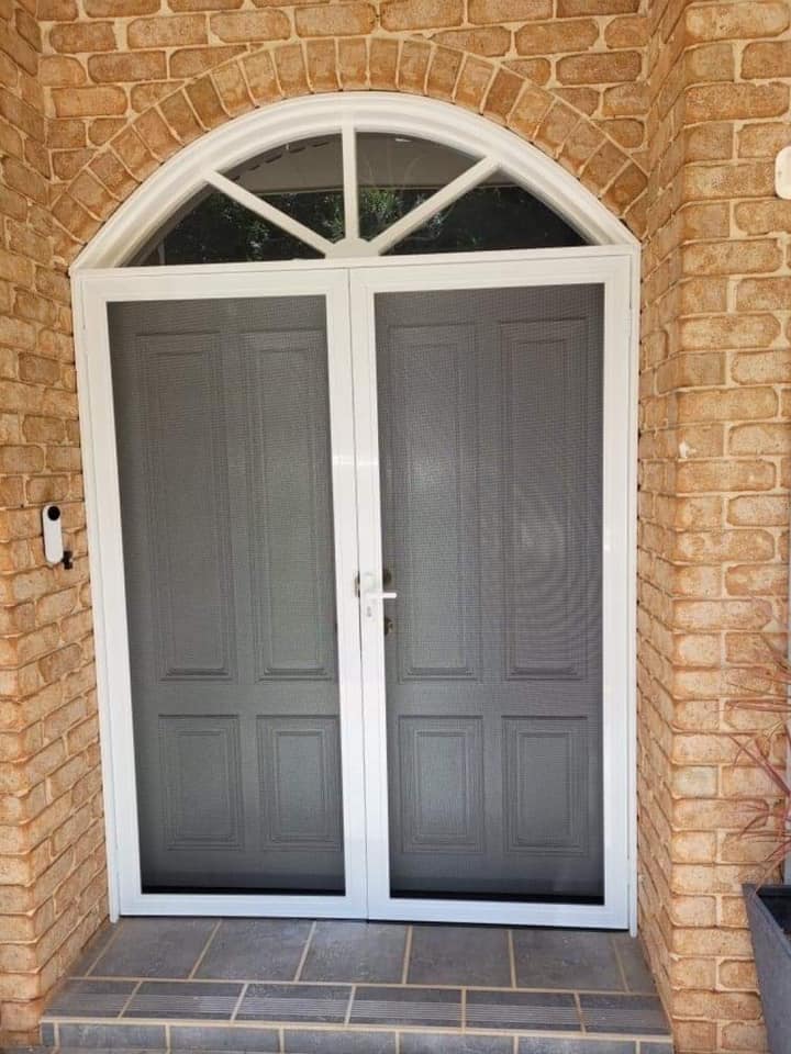 Security Screen Door with White Frame — Security Doors in Dubbo, NSW