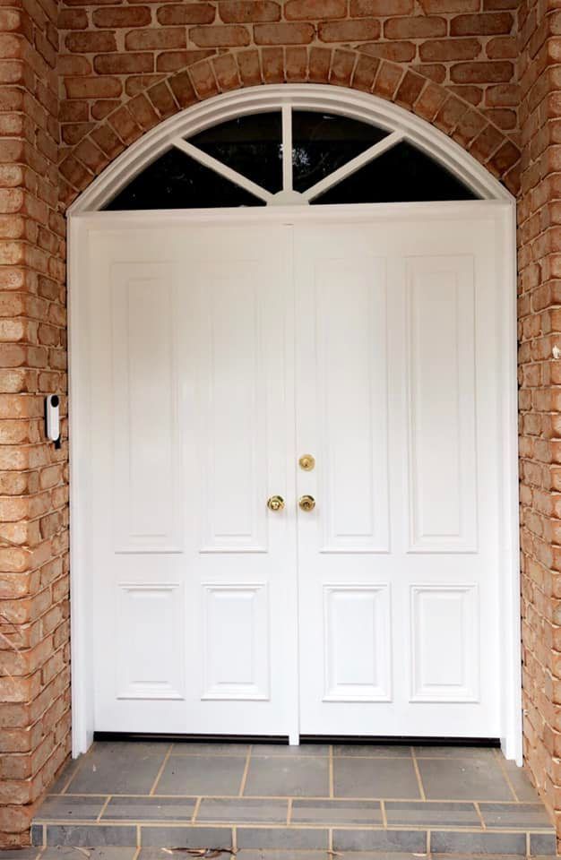 White Wooden Door — Security Doors in Dubbo, NSW