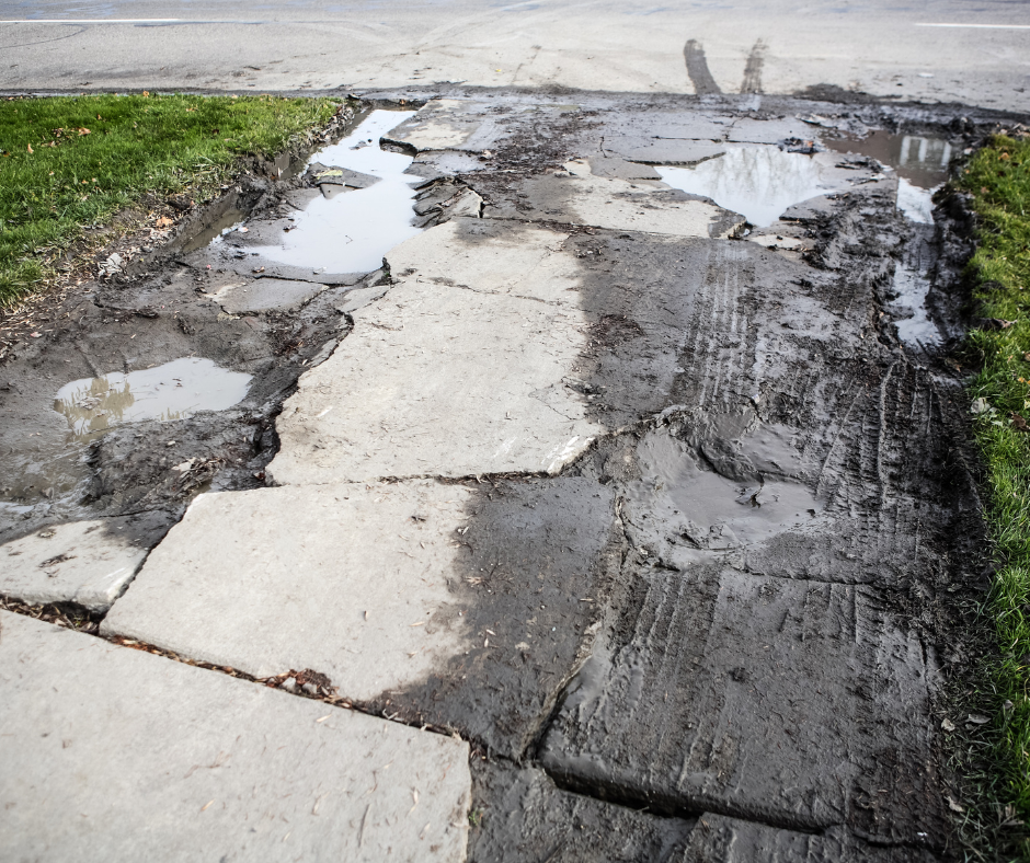 Cracked Concrete Driveway In Denton Tx