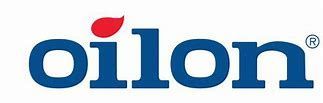 Oilonin logo on sininen ja punainen liekki keskellä.