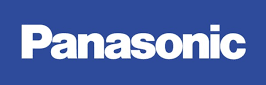 Panasonic-logo on sinisellä pohjalla