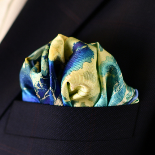 A celebrity wearing a womens silk scarf
