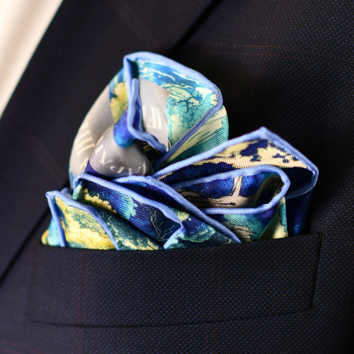 A celebrity wearing a womens silk scarf