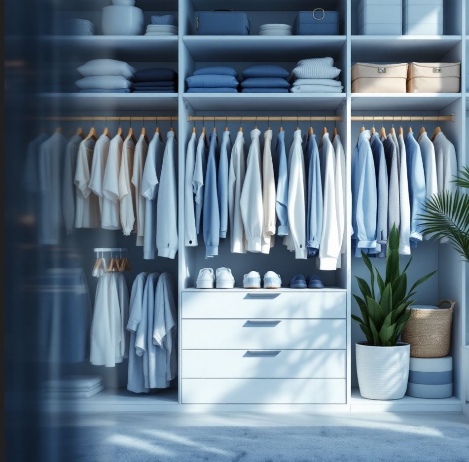 Closet planejado organizado em Curitiba, com divisórias e prateleiras sob medida desenvolvidas pela Batel Select para otimizar espaço e facilitar o dia a dia.