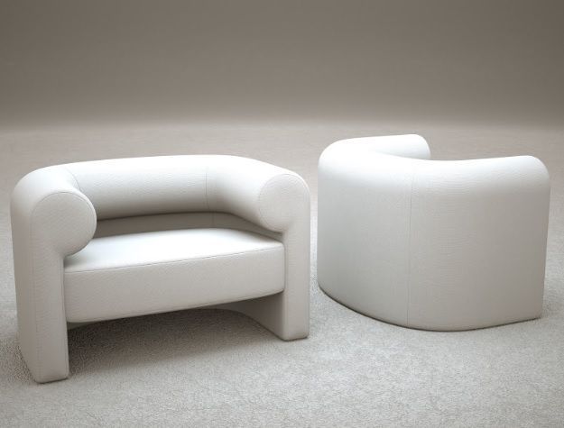 Poltrona de luxo moderna com design orgânico, linhas curvas e acabamento de alto padrão, perfeita para ambientes sofisticados, disponível em loja de móveis de Curitiba.