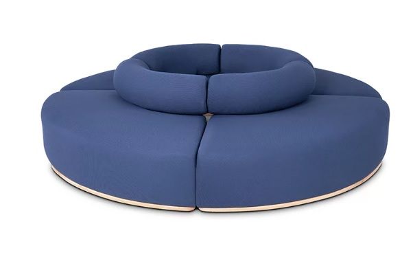 Sofá curvo redondo de padrão alto, luxo com design moderno e elegante para escritórios e quartos infantis.