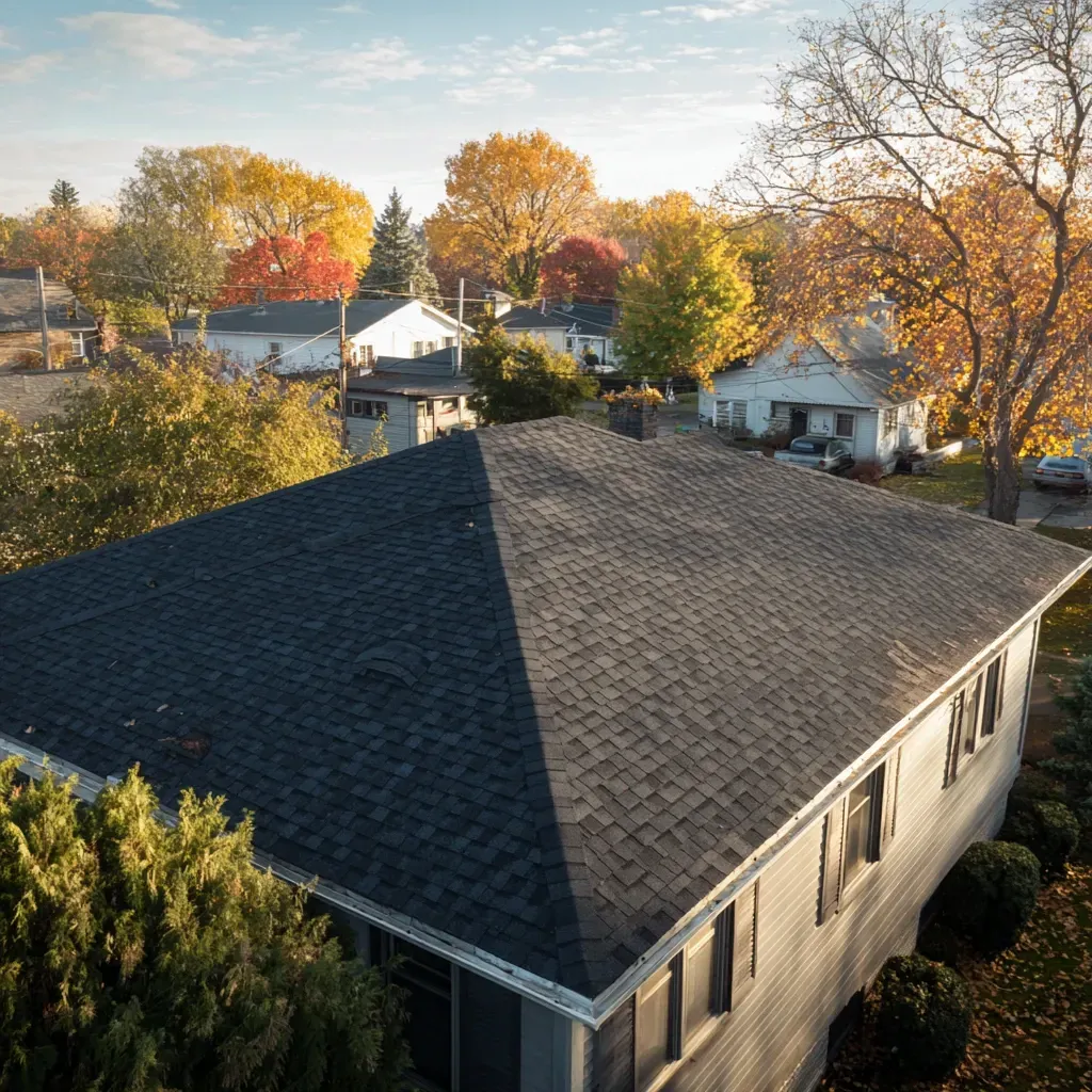 Asphalt shingle roofing Cicero IL specialists offering architectural and 3-tab shingle installation, wind uplift mitigation, Class 4 impact-resistant systems, GAF and Owens Corning certified installers, leak detection, storm damage restoration, moss and algae removal, energy-efficient cool roof coatings, attic ventilation optimization, ridge cap replacement, seamless gutter installation, licensed Cook County contractors.