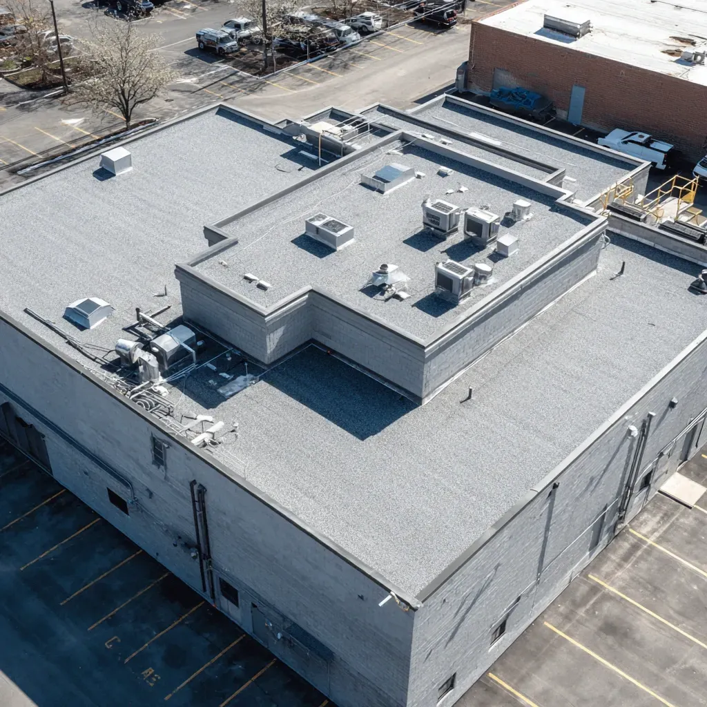 Commercial flat roof repair Cicero IL experts providing EPDM recovery systems, seam tape welding, primer reapplications, polyiso tapered rebuilds, emergency leak sealant deployment, licensed professionals.
