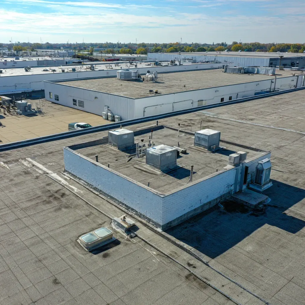 Commercial roof sealing Cicero IL contractors delivering EPDM ponding water diverter sealing, deck slope adjustment sealants, gutter tie-in waterproof collars, licensed local technicians.