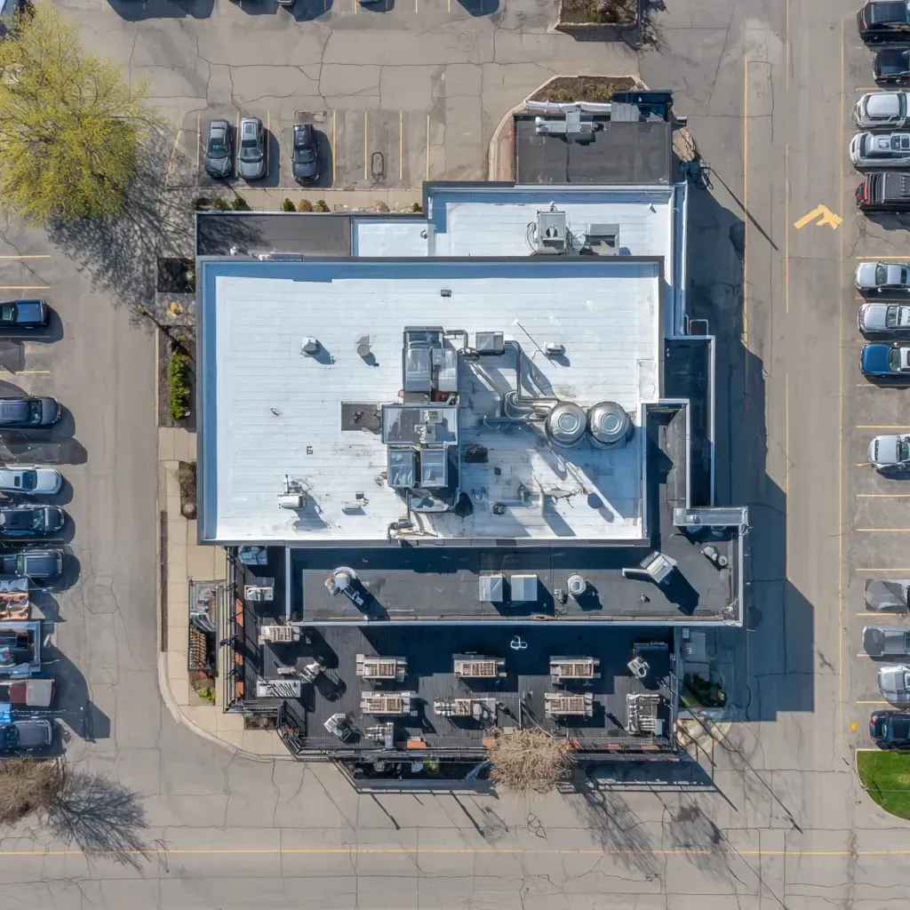 Commercial roof sealing Cicero IL team executing EPDM membrane hot-air welding patches, reflective seam top-coat glazing, licensed storm response experts.