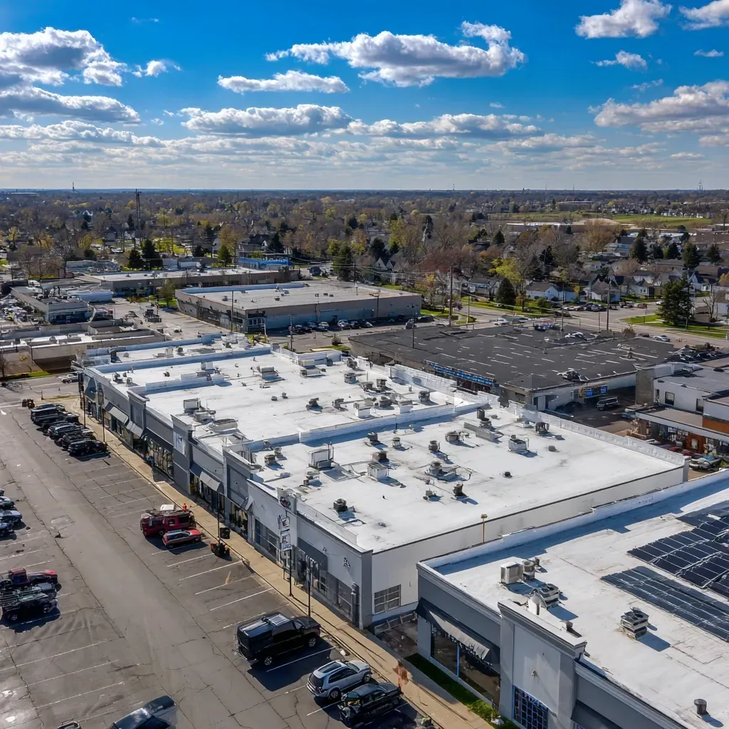 Commercial flat roof repair Cicero IL professionals skilled in BUR asphalt mending, gravel surfacing realignment, cap sheet heat welding, valley flashing patching, licensed restoration experts.