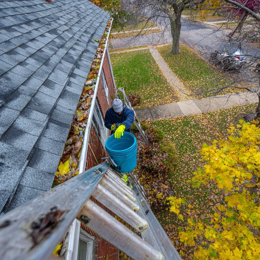 Gutters, soffits, fascia and maintenance Cicero IL specialists offering rain gutter realignment, gutter guard mesh fitting, soffit vent cleaning, fascia fascia board rot prevention, eavestrough joint sealing, gutter downspout extension, roofline painting, storm readiness inspections, certified local contractors.