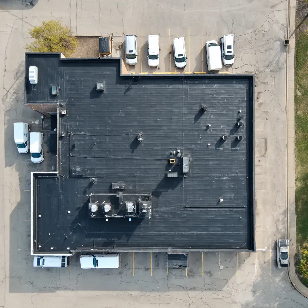 Commercial roof sealing Cicero IL team delivering modified bitumen cap sheet seal repair, granule embedment sealing, torch-down seam resealing, deck waterproof membrane restoration, drip edge flashing caulking, certified local applicators.