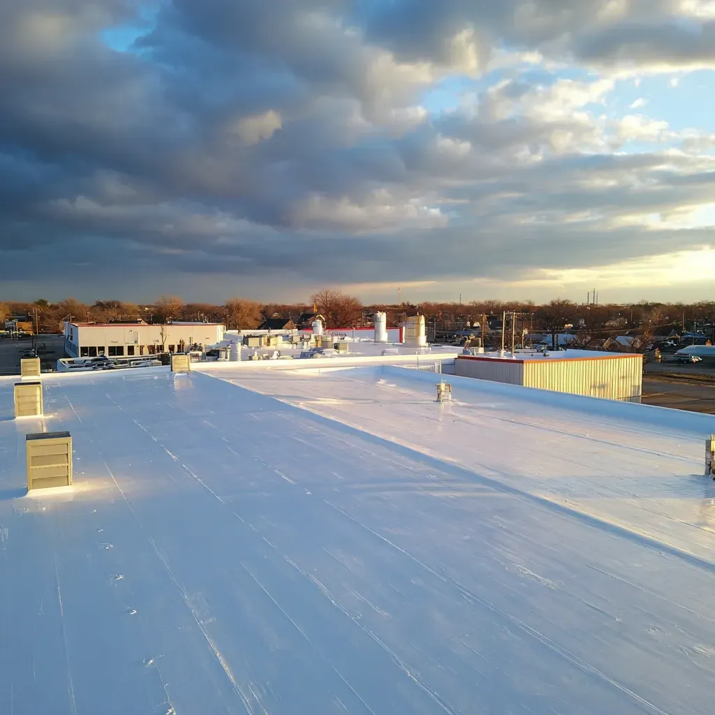 Commercial roof inspection and assessment Cicero IL specialists offering infrared thermal imaging diagnostics, moisture intrusion mapping, membrane thickness testing, flashing and seam integrity surveys, roof deck deflection analysis, OSHA-compliant safety anchorage audits, licensed Chicagoland consultants.