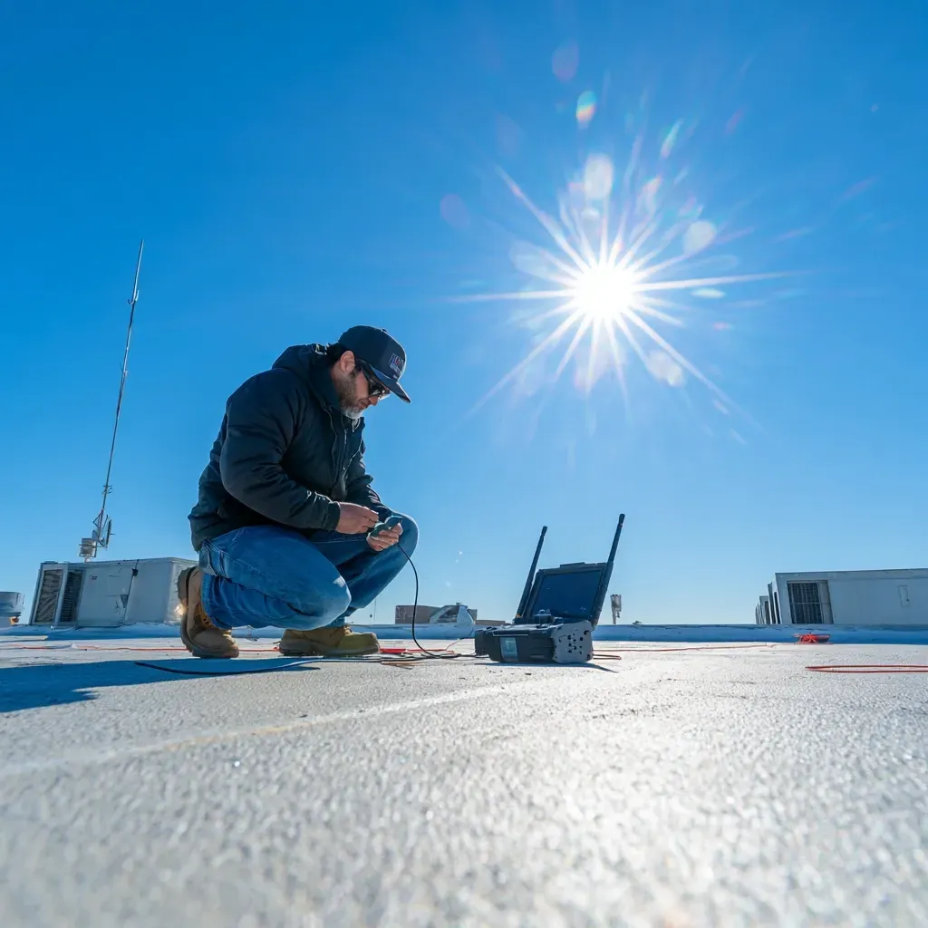 Commercial flat roof repair Cicero IL team offering EPDM seam re-seal, flashing clamp replacements, thermal barrier membrane patching, emergency tarping, licensed response experts.
