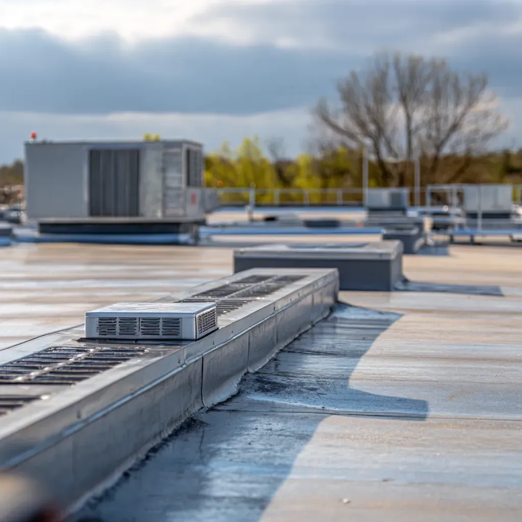 Commercial roof inspection and assessment Cicero IL team executing flood test assessments, deck saturation detection, insulation moisture content tests, vapor barrier integrity verifications, thermal barrier compliance surveys, certified roof engineers.