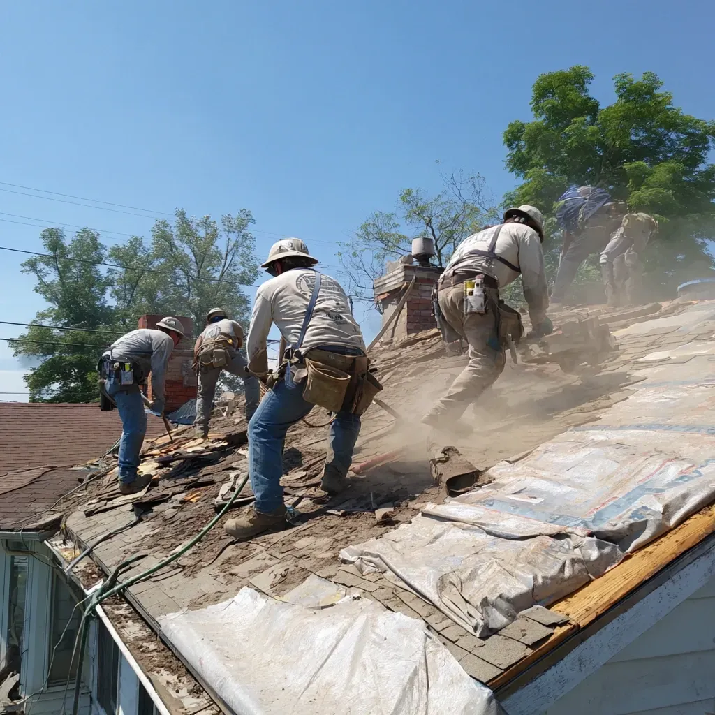 Commercial flat roof installation Cicero IL team providing EPDM membrane tear-off, synthetic underlayment placement, polyiso tapered insulation, deck waterproofing, thermal imaging diagnostics, licensed pros.