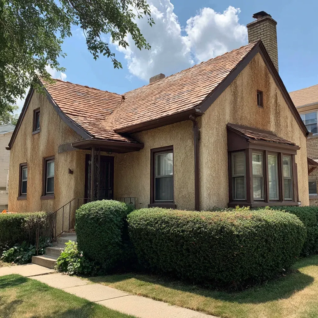 Concrete tile roofing Cicero IL professionals executing synthetic concrete tile overlays, underlayment membrane upgrades, insulation board retrofits, thermal barrier integration, roof deck reinforcement, parapet flashing replacement, seamless gutter and downspout installation, licensed roof maintenance experts.