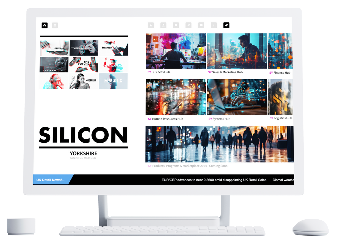 A computer monitor is displaying a website called silicon.