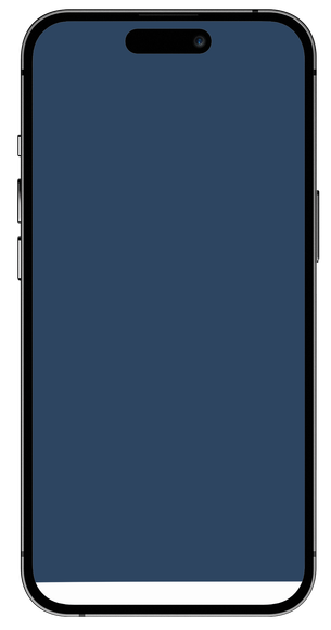 A dark-bordered smartphone with a blue screen and a black camera notch at the top center.