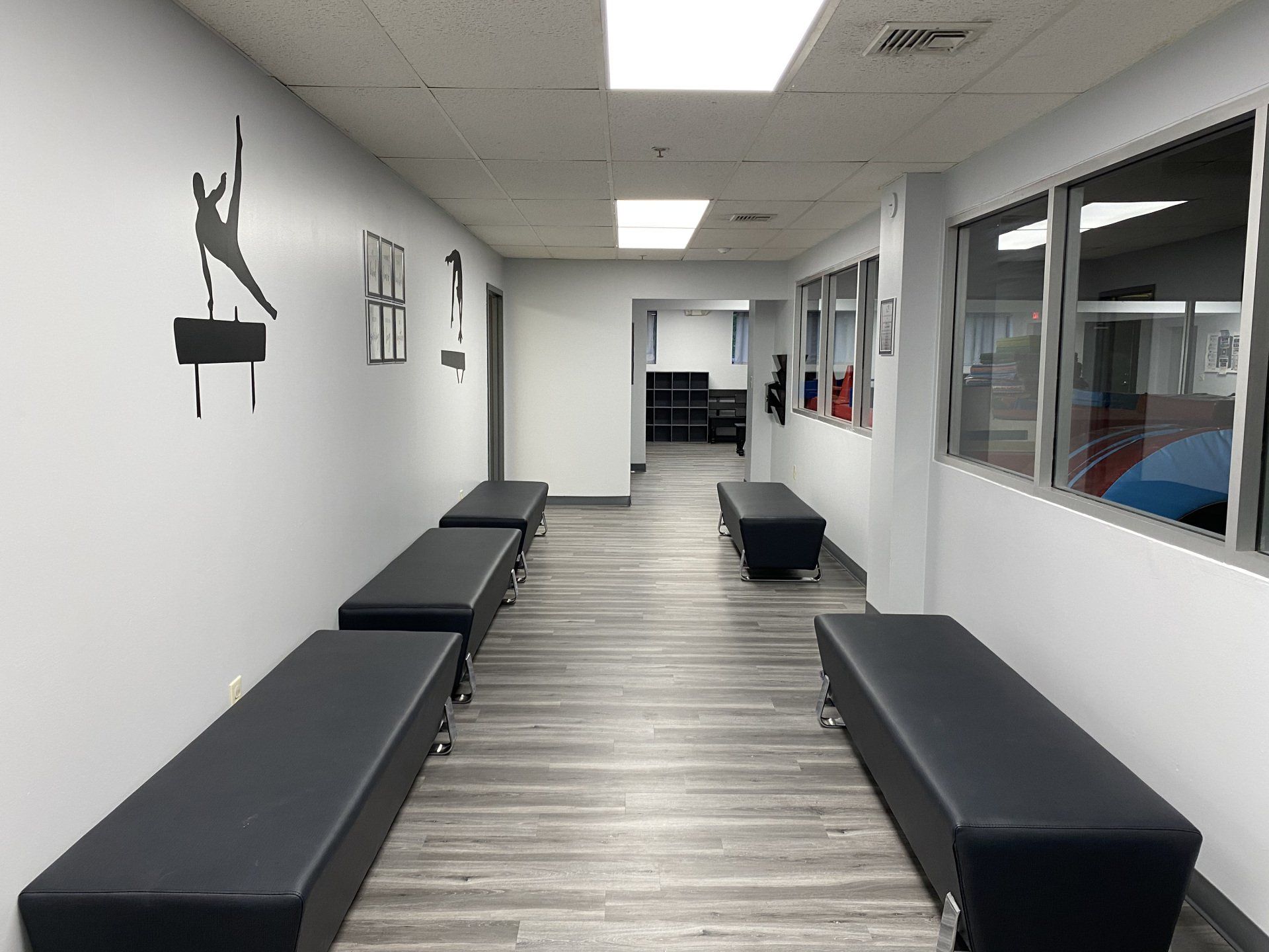 Western Mass Gymnastics Gym parents viewing room