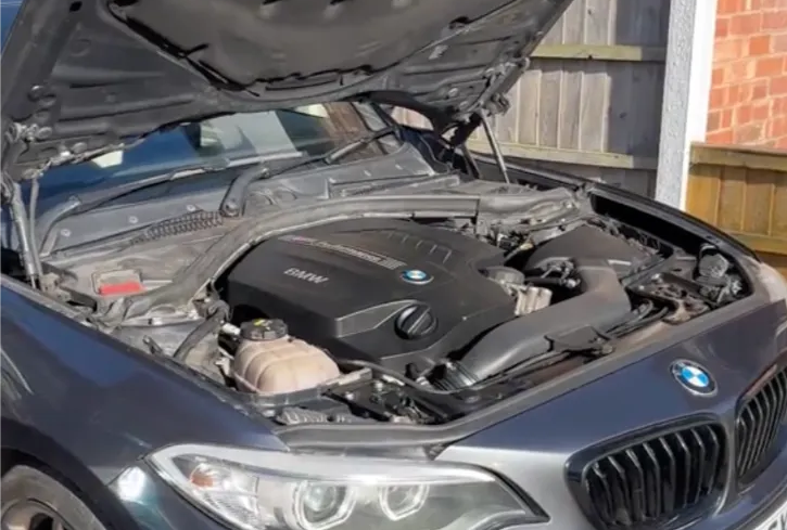bmw hood open for remap manchester