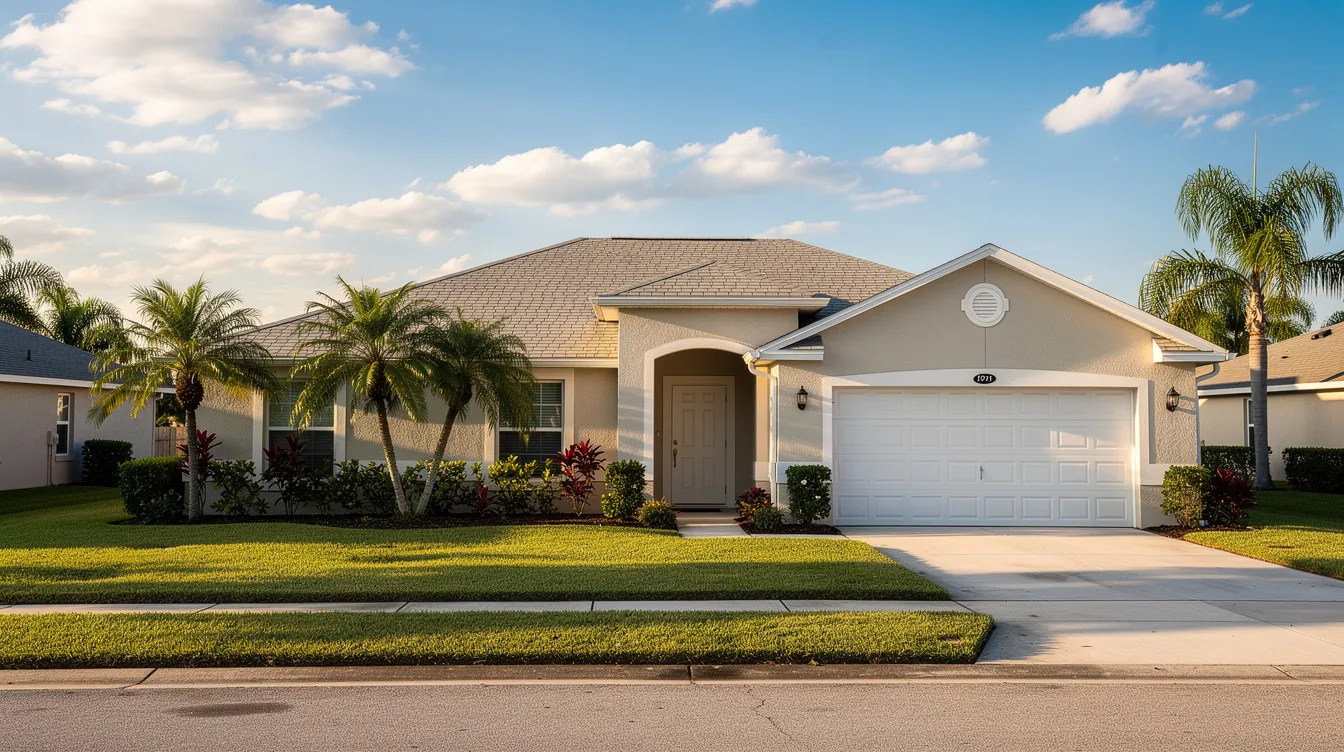 The image depicts a typical Spring Hill, Florida house, showcasing its charming architecture and well-maintained lawn, characteristic of homes in the area. This inviting spring hill house represents the type of property that cash home buyers often seek for a straightforward and stress-free selling process.