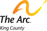 Logo for The Arc of King County: orange arch over the words