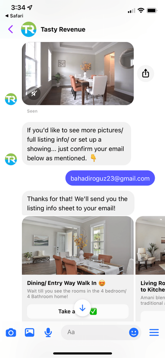 Home developer  messenger bot