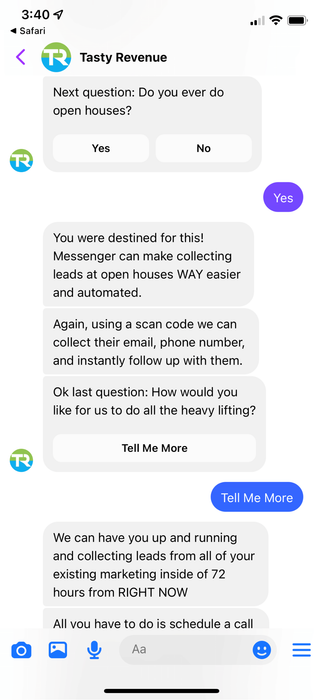 Home developer  messenger bot
