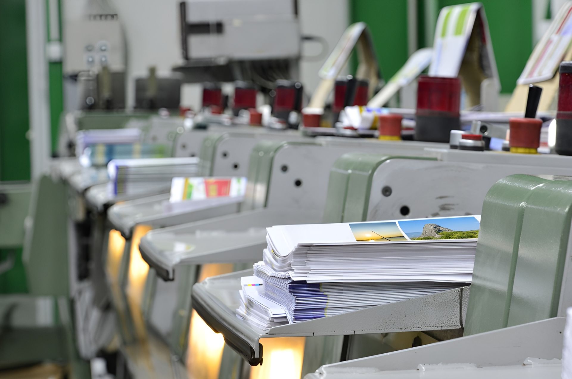 Printing Press in A Factory, Stacks of Paper, Various Colors, Automated Process — Digi Print Pro in Byron Bay, NSW