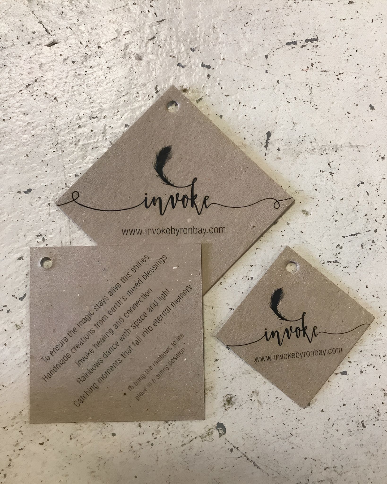 Three Brown Diamond-Shaped Tags, Two with A Logo and One with Text — Digi Print Pro in Grafton, NSW