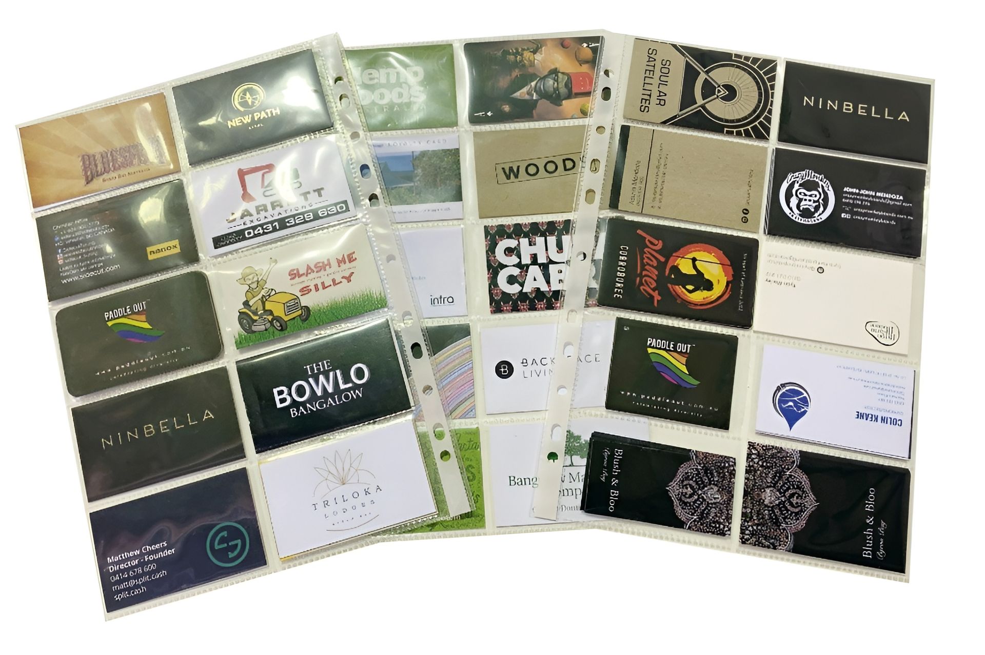 Business Cards in Plastic Sheets, Various Designs and Colors — Digi Print Pro in Bangalow, NSW