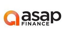 A logo for asap finance on a white background.