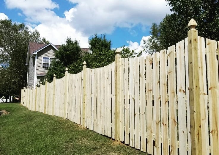 residential wood fence