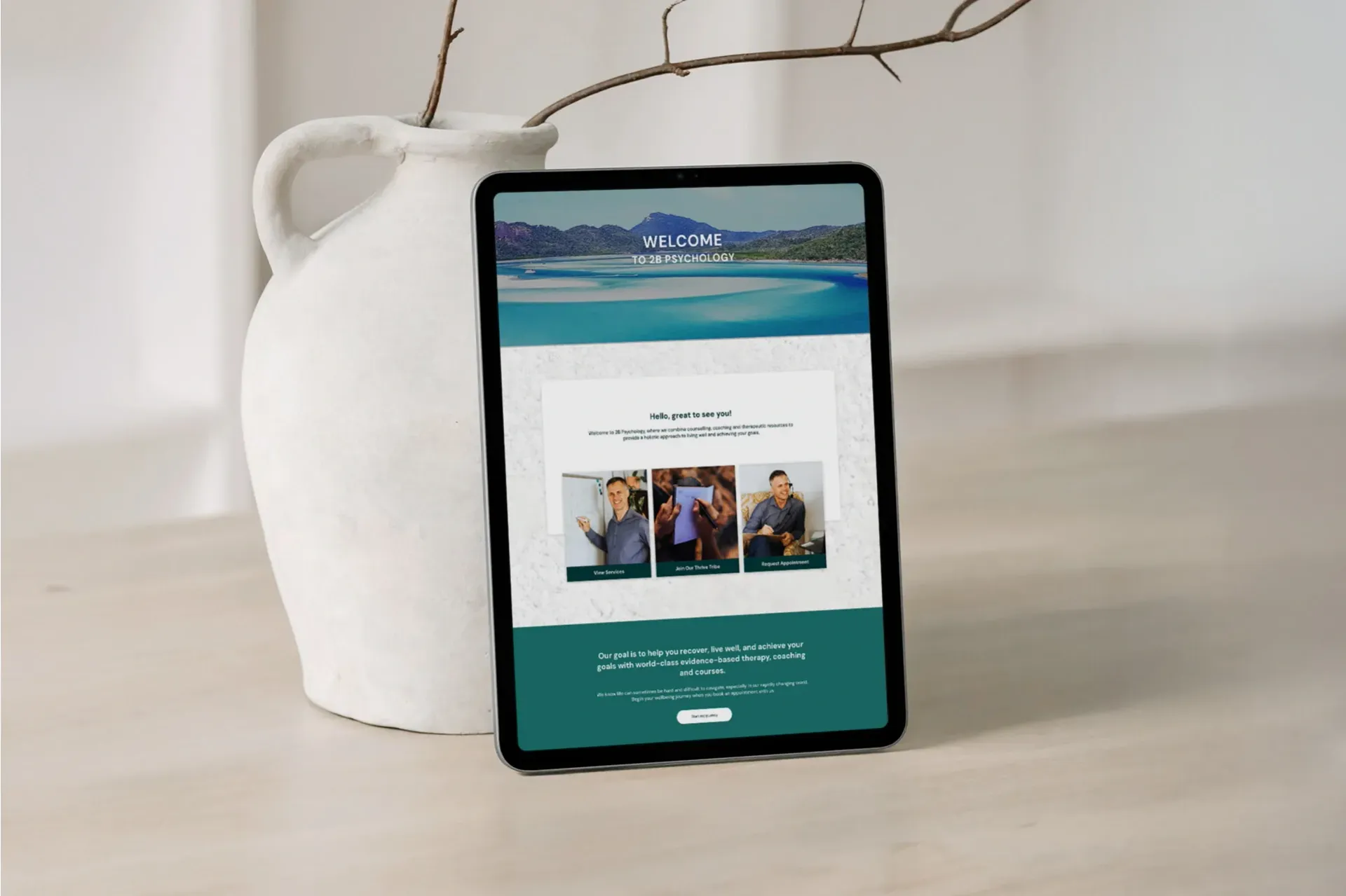 psychologist website design, website design for health & wellness