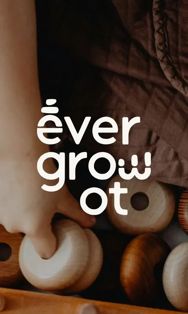 Evergrow Occupational Therapy logo & brand design, health marketing project