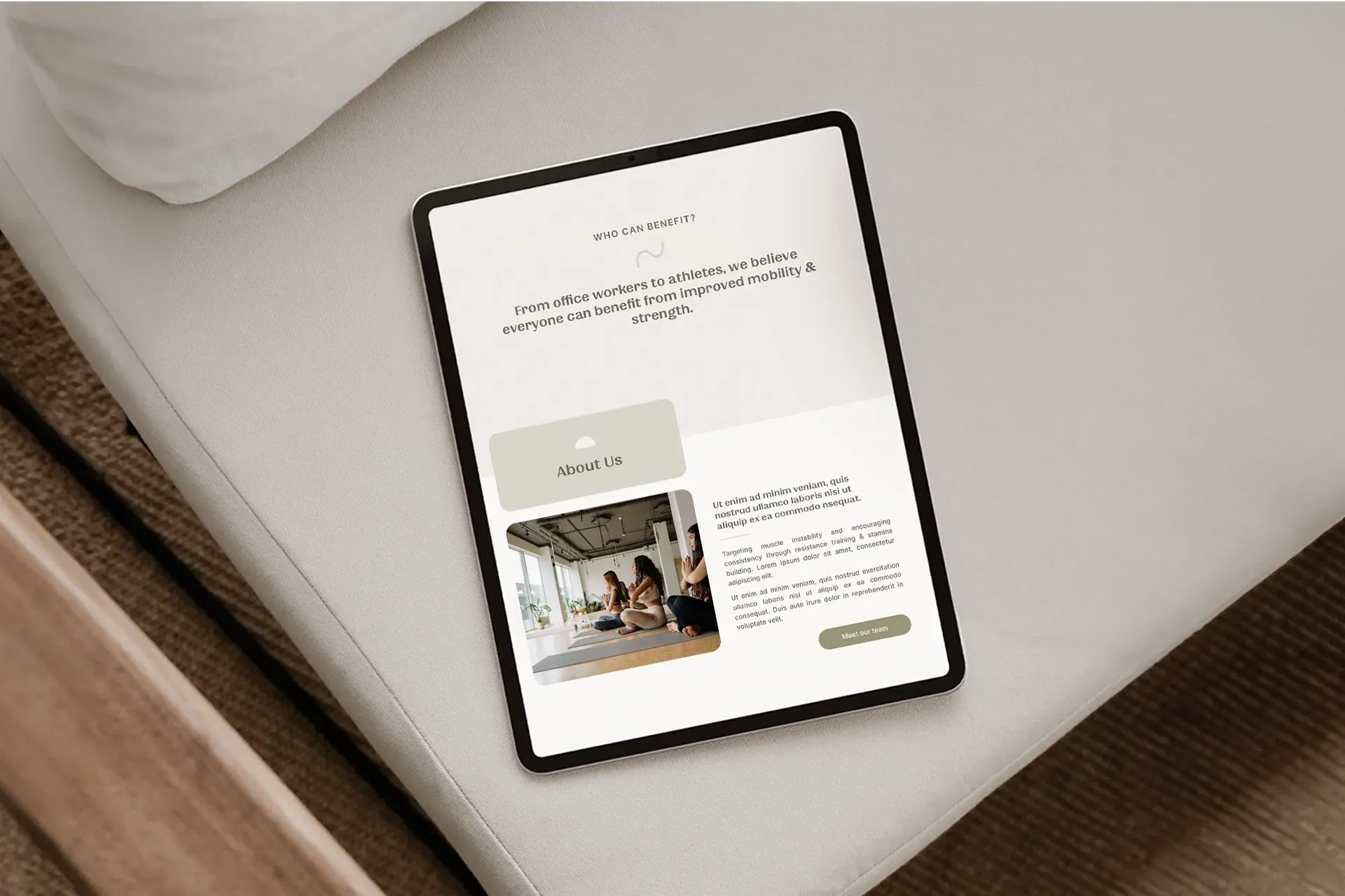 Health & wellness website design for yoga & pilates studio, responsive website design for health & wellness businesses
