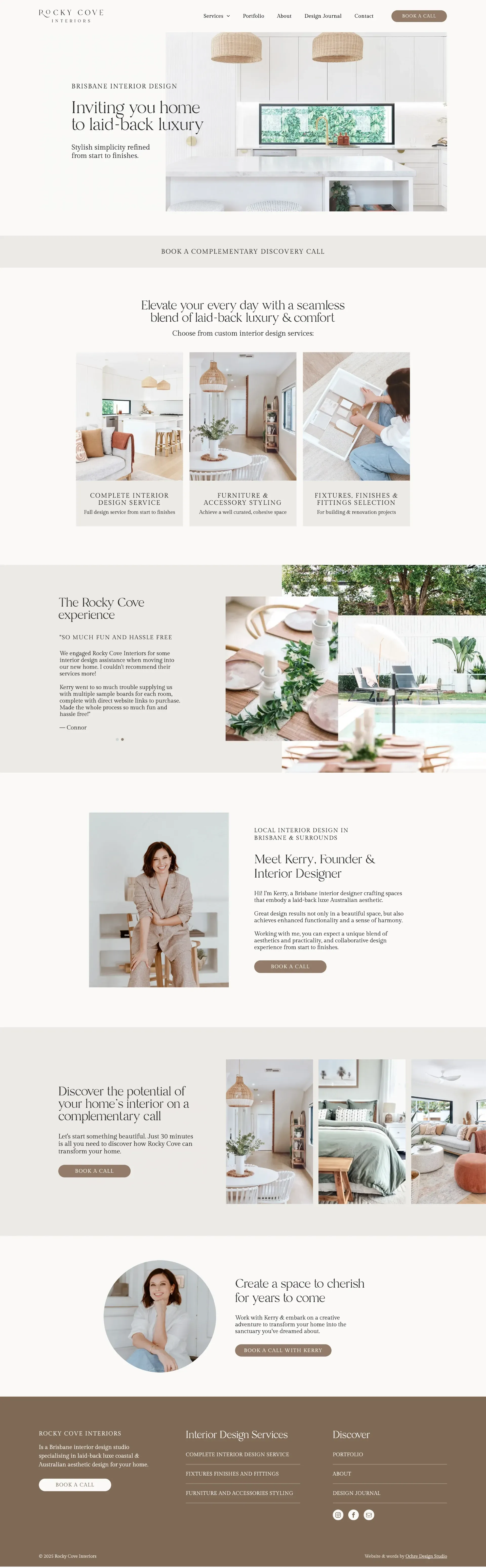 website design for interior designer, interior design website, luxury website design
