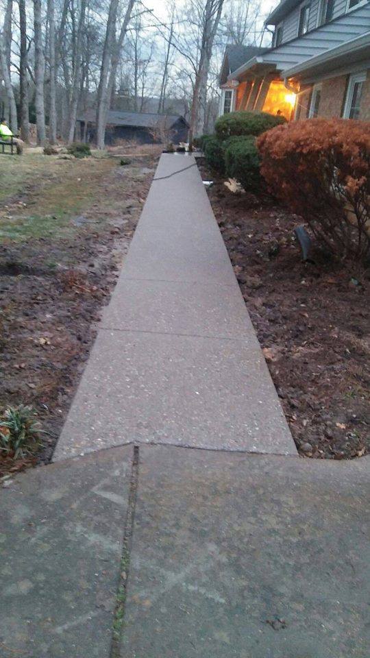 Sidewalk For House — Gravel Sidewalk Beside the House in Louisville, KY