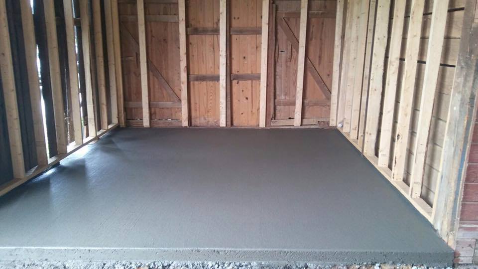 Garage Flooring Construction — Concrete Cement on Garage in Louisville, KY