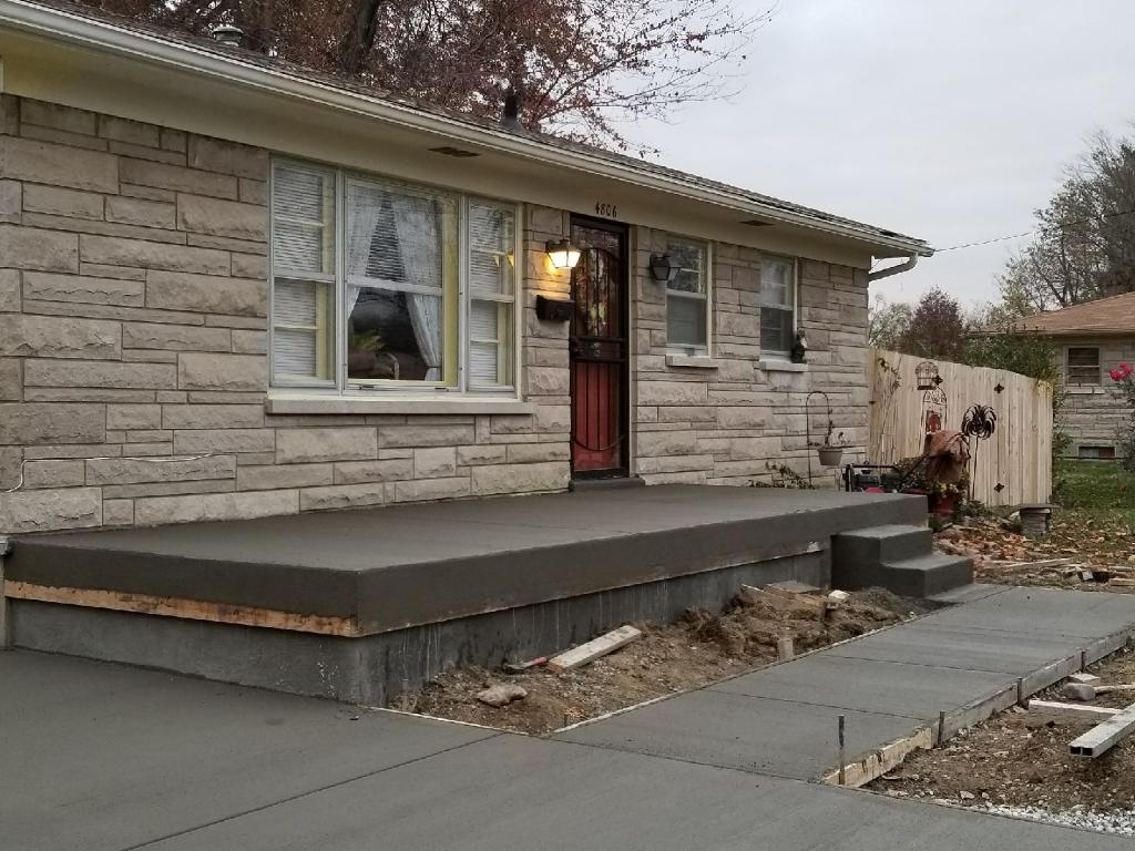Porch Construction — Constructing Pathway for Porch House 1 in Louisville, KY