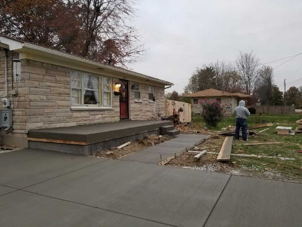Porch Building — Constructing Pathway for Porch House 2 in Louisville, KY