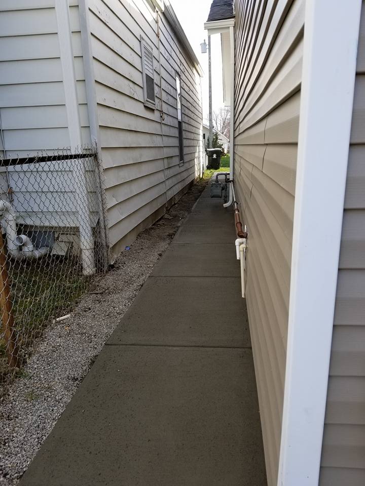 Yard Sidewalk — Sidewalk Between Two House in Louisville, KY