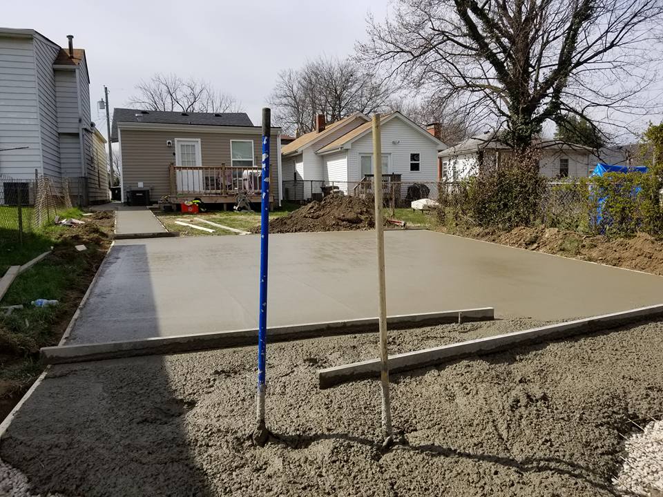 Front Yard Concrete Building — Construction of Concrete Flooring 2 in Louisville, KY