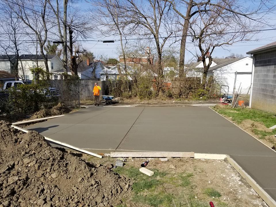Yard Concrete Construction — Newly Build Pathway in Louisville, KY