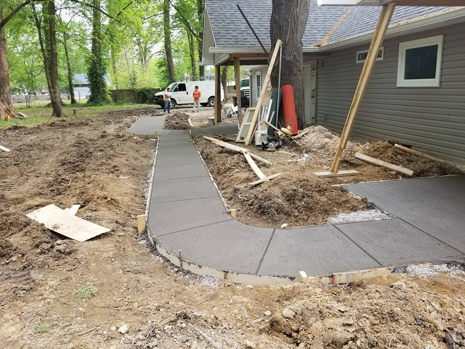 Renovation of Sidewalk — Newly Build Sidewalk for House 2 in Louisville, KY